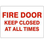 FIRE DOOR KEEP CLOSED AT ALL TIMES - FIRE DOOR KEEP CLOSED AT ALL TIMES, 14X20, Adhesive Vinyl