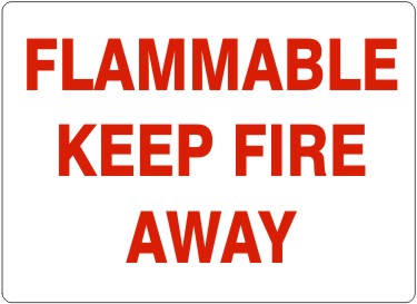 FLAMMABLE KEEP FIRE AWAY