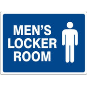 MEN'S LOCKER ROOM WITH PICTO - MEN'S LOCKER ROOM WITH PICTO, 14X20, Adhesive Vinyl