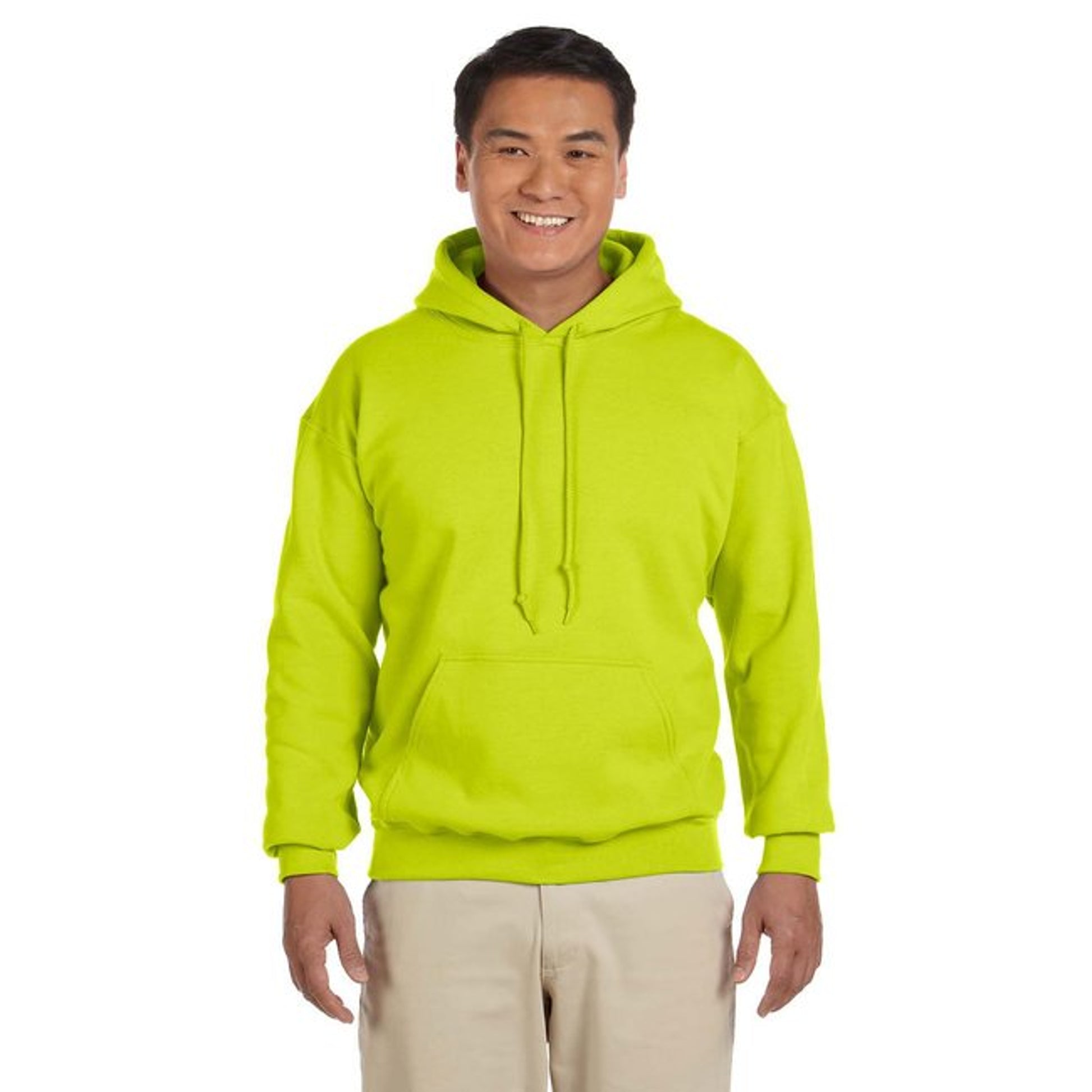 Gildan 185 Adult Heavy Blend 8 oz. Hooded Sweatshirt - Safety Green