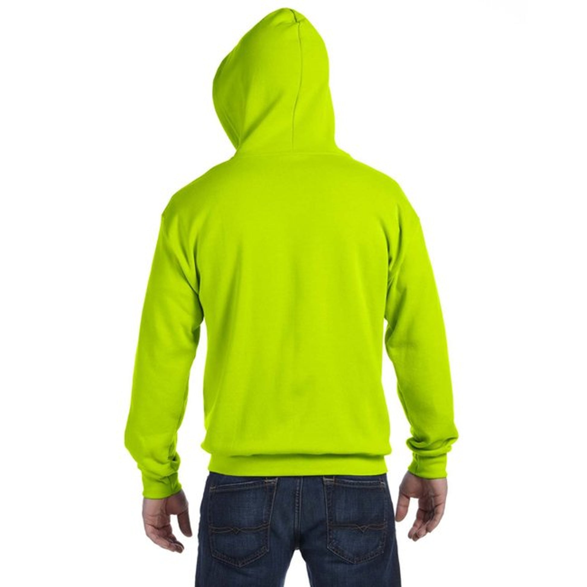 Gildan 186 Adult Heavy Blend 8 oz. Full-Zip Hooded Sweatshirt - Safety Green
