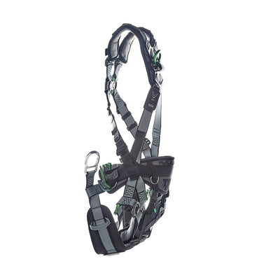 MSA V-FIT Tower Harness w/Back, Front & Side D-Rings - Quick-Connect Leg and Belt Straps - Shoulder & Leg Padding - Extra Large - 10218049