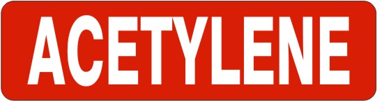 ACETYLENE SIGN - ACETYLENE SIGN, 4X20, Adhesive Vinyl