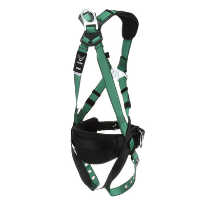 MSA V-FORM Construction Harness w/Back & Side D-Rings - Tongue Buckle Leg Straps - Shoulder Padding - Extra Large - 10197365
