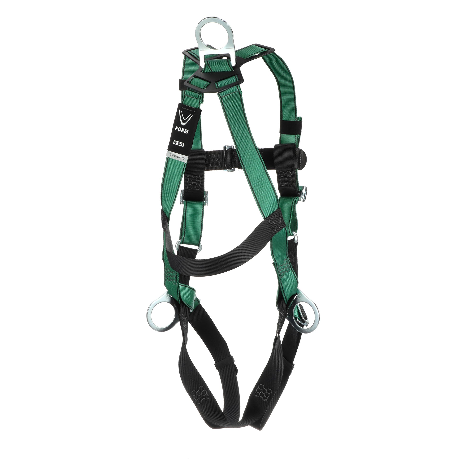 MSA V-FORM Harness w/Back, Front & Side D-Rings - Qwik-Fit Leg Straps - Extra Small - 10197435