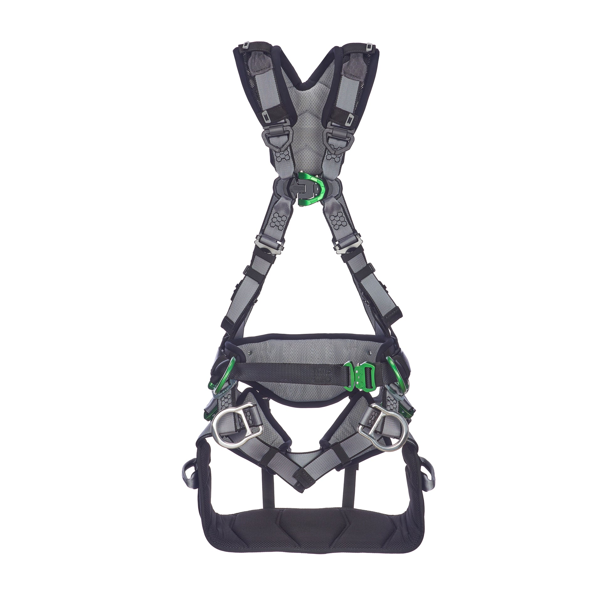 MSA V-FIT Tower Harness w/Back, Front & Side D-Rings - Quick-Connect Leg and Belt Straps - Shoulder & Leg Padding - Standard - 10218048