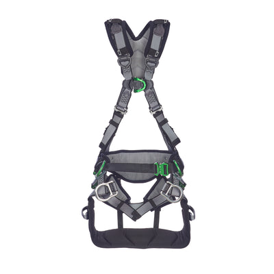 MSA V-FIT Tower Harness w/Back, Front & Side D-Rings - Quick-Connect Leg and Belt Straps - Shoulder & Leg Padding - Standard - 10218048