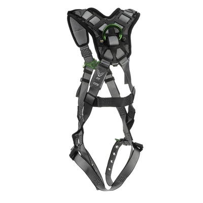 MSA V-FIT Harness w/Back D-Ring - Tongue Buckle Leg Straps - Shoulder Padding - Super Extra Large - 10194891