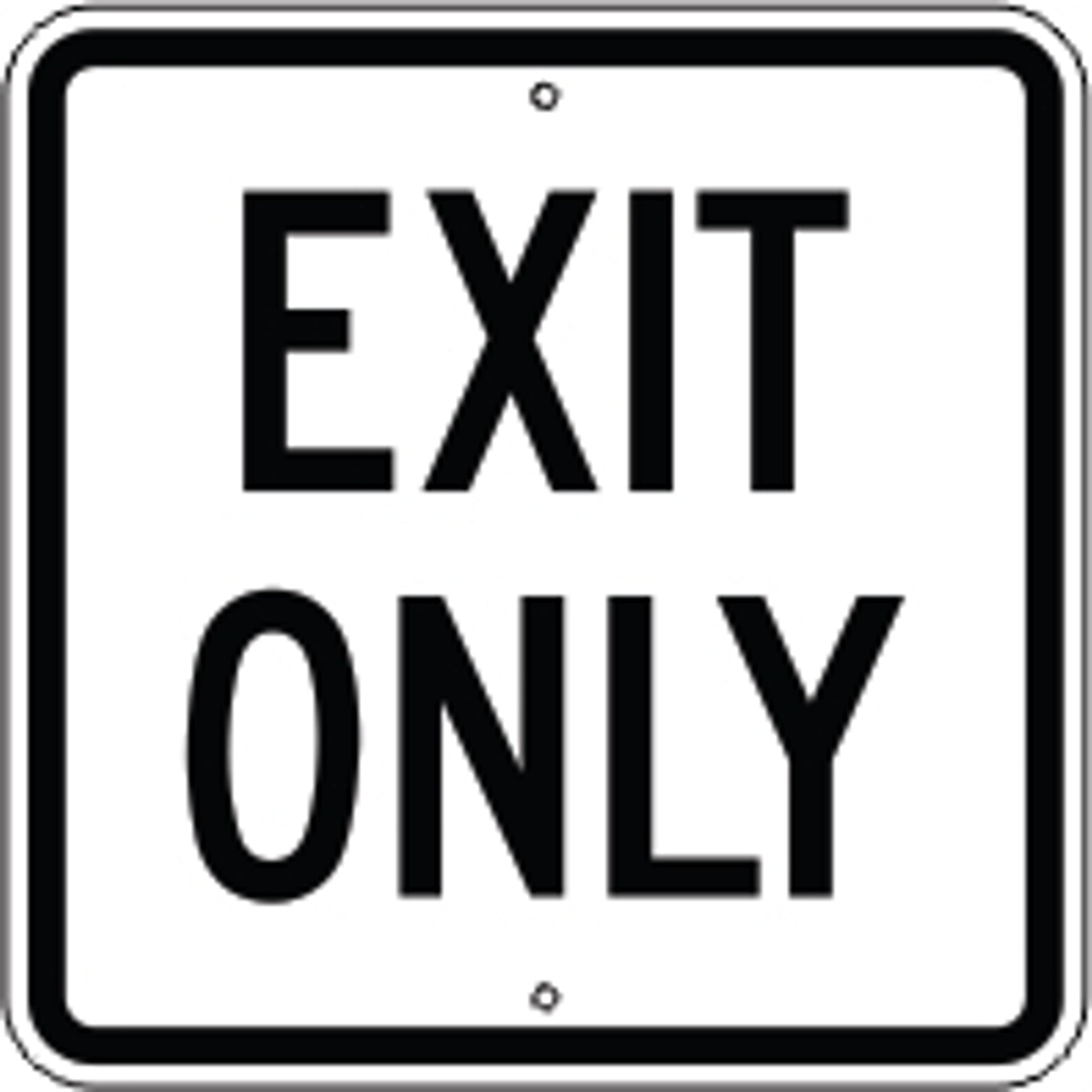 EXIT ONLY - PARKING CONTROL SIGN - EXIT ONLY - PARKING CONTROL SIGN, 18X18, Aluminum (.080) EGP Reflective