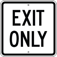 EXIT ONLY - PARKING CONTROL SIGN
