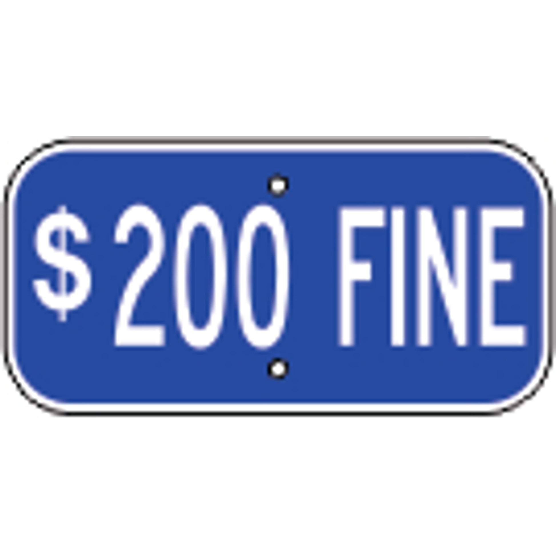 200 FINE - HANDICAPPED PARKING SIGN - 200 FINE - HANDICAPPED PARKING SIGN, 6X12, Aluminum (.080) EGP Reflective