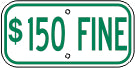 150 FINE - HANDICAPPED PARKING SIGN