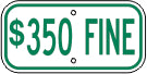 350 FINE - HANDICAPPED PARKING SIGN