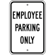 EMPLOYEE PARKING - EMPLOYEE PARKING , 18X12, Aluminum (.080) EGP Reflective