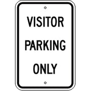VISITOR PARKING ONLY - VISITOR PARKING ONLY , 18X12, Aluminum (.080) EGP Reflective