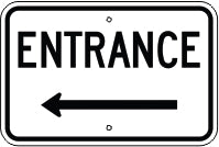 ENTRANCE LEFT ARROW