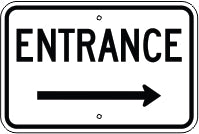 ENTRANCE RIGHT ARROW