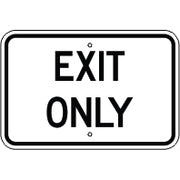 EXIT ONLY - EXIT ONLY , 12X18, Aluminum (.080) EGP Reflective