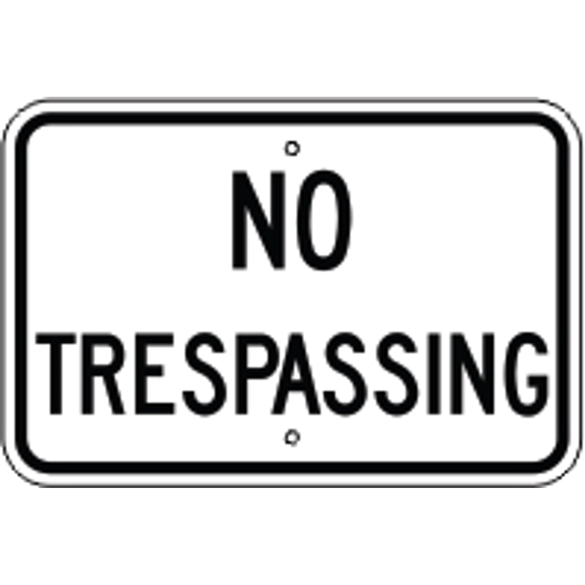 NO TRESPASSING - NO TRESPASSING , 12X18, Aluminum (.080) EGP Reflective