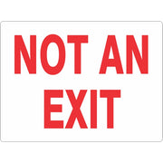 NOT AN EXIT SIGN - RED ON WHITE - NOT AN EXIT SIGN - RED ON WHITE, 14X20, Adhesive Vinyl