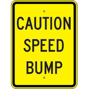 CAUTION SPEED BUMP - PARKING CONTROL SIGN - CAUTION SPEED BUMP - PARKING CONTROL SIGN, 24X18, Aluminum (.080) EGP Reflective