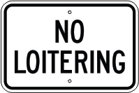 NO LOITERING PARKING CONTROL SIGN