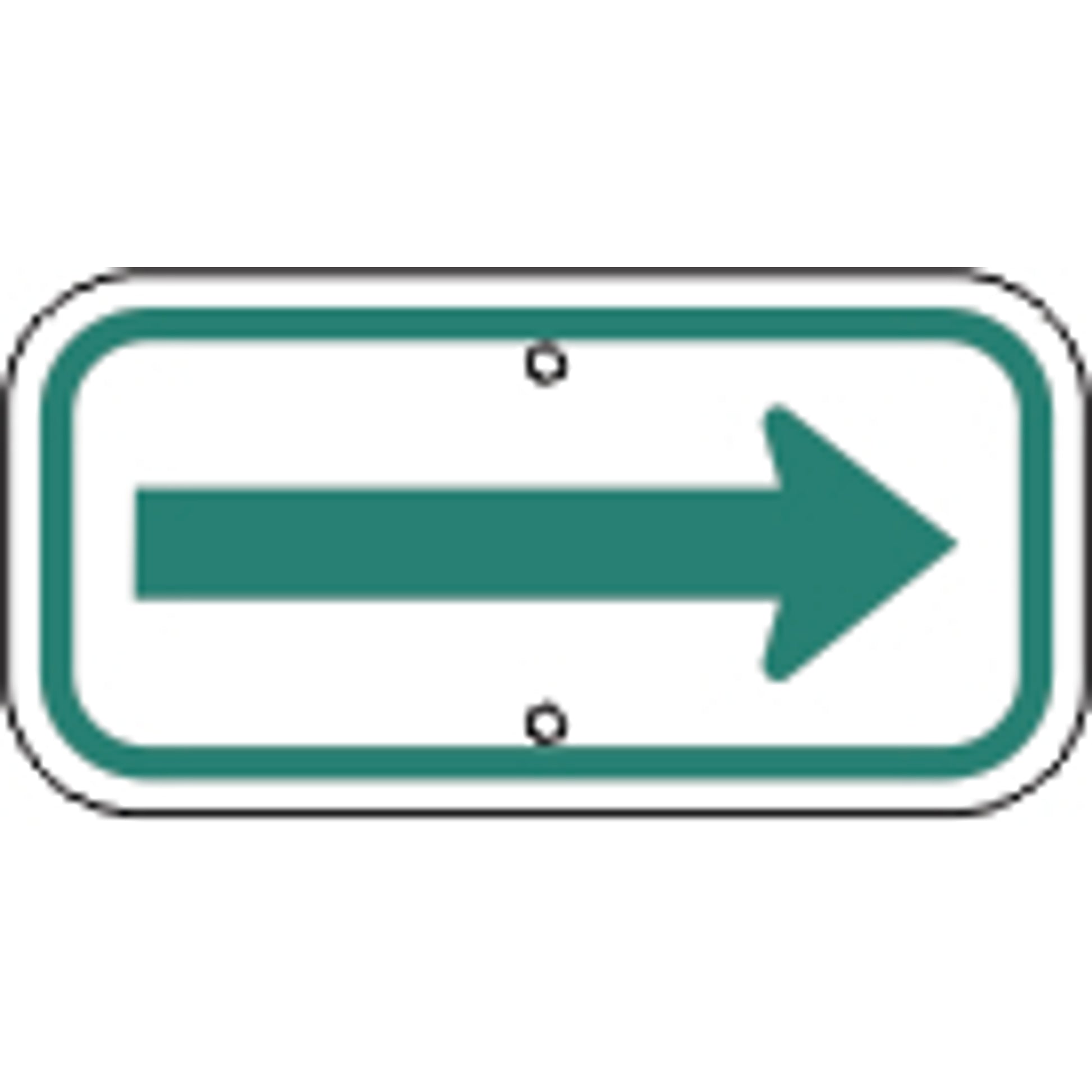 RIGHT ARROW - HANDICAPPED PARKING SIGN - RIGHT ARROW - HANDICAPPED PARKING SIGN, 6X12, Aluminum (.080) EGP Reflective