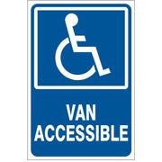 HANDICAPPED PICTO VAN ACCESSIBLE - HANDICAPPED PARKING SIGN - HANDICAPPED PICTO VAN ACCESSIBLE - HANDICAPPED PARKING SIGN, 18X12, Aluminum (.080) EGP Reflective