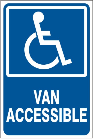 HANDICAPPED PICTO VAN ACCESSIBLE - HANDICAPPED PARKING SIGN