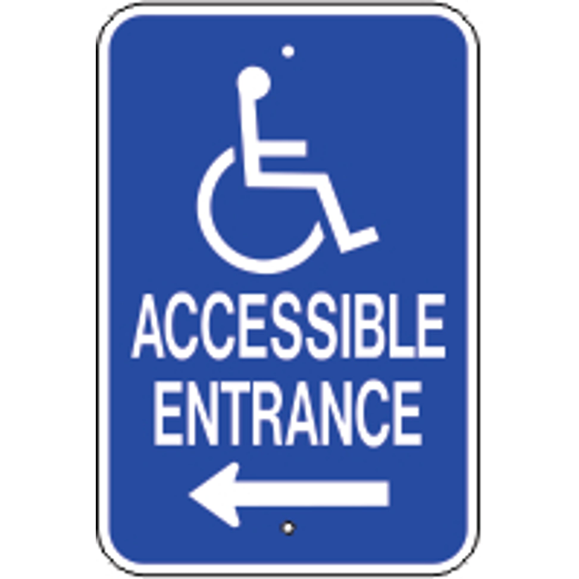 PICTO ACCESSIBLE PARKING WITH LEFT ARROW - HANDICAPPED PARKING SIGN - PICTO ACCESSIBLE PARKING WITH LEFT ARROW - HANDICAPPED PARKING SIGN, 18X12, Aluminum (.080) EGP Reflective