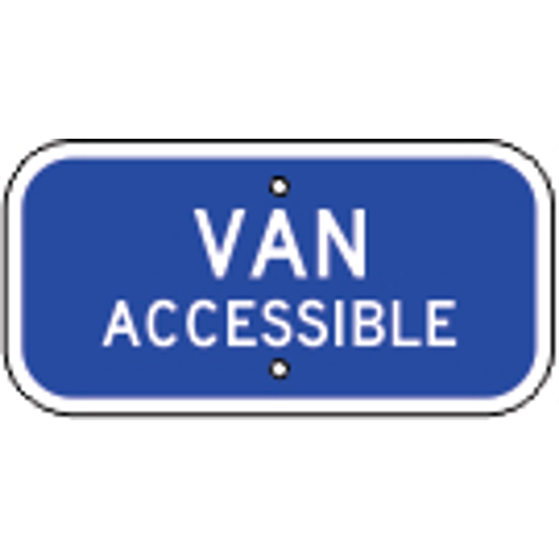 VAN ACCESSIBLE - HANDICAPPED PARKING SIGN - VAN ACCESSIBLE - HANDICAPPED PARKING SIGN, 6X12, Aluminum (.080) EGP Reflective