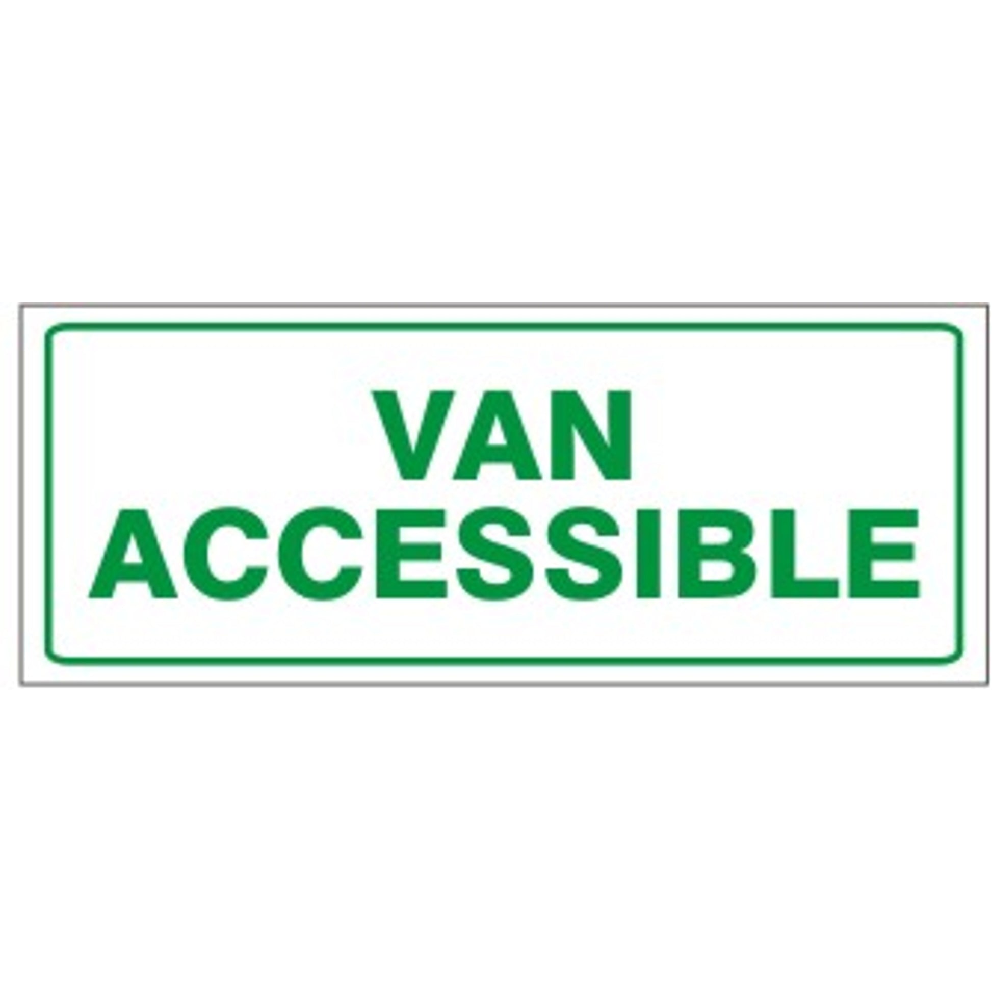 VAN ACCESSIBLE - HANDICAPPED PARKING SIGN - VAN ACCESSIBLE - HANDICAPPED PARKING SIGN, 6X12, Aluminum (.080) Diamond Grade Reflective