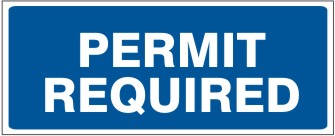 PERMIT REQUIRED - HANDICAPPED PARKING SIGN