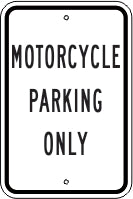 MOTORCYCLE PARKING ONLY