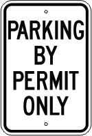 PARKING BY PERMIT ONLY