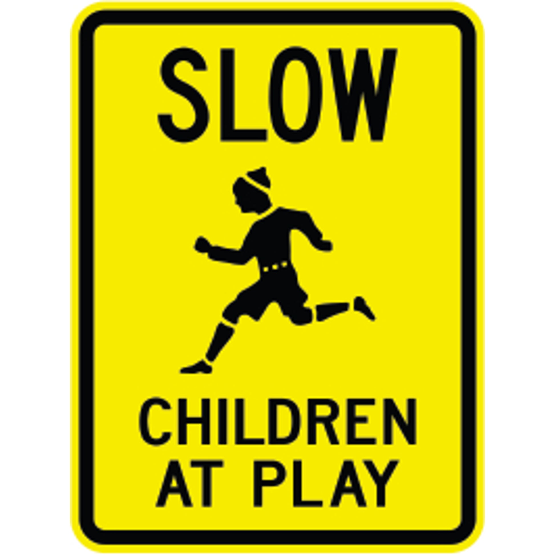 SLOW CHILDREN AT PLAY - SCHOOL ZONE SIGN - SLOW CHILDREN AT PLAY - SCHOOL ZONE SIGN , 24X18, Aluminum (.080) EGP Reflective