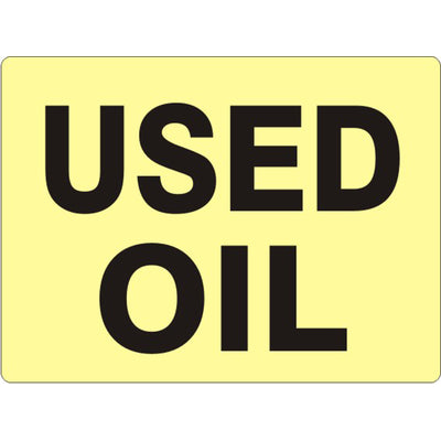USED OIL - USED OIL, 14X20, Adhesive Vinyl