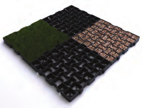 Geogrid Cellular Paving System - Ground Reinforcement - Stabilization - 19.5"X19.5"X1.6" - Std - Black - GEO-2.4