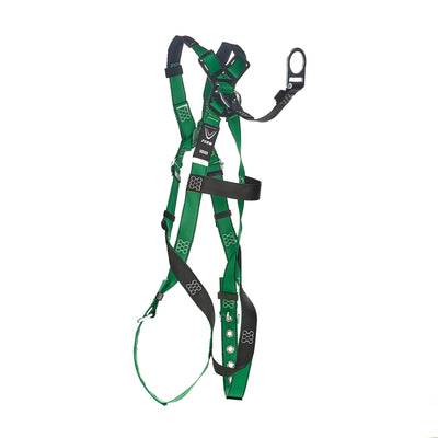 MSA V-FORM Harness w/Back D-Ring with D-Ring Extender - Tongue Buckle Leg Straps Quick Connect Chest Buckle - Extra Small - 10208274