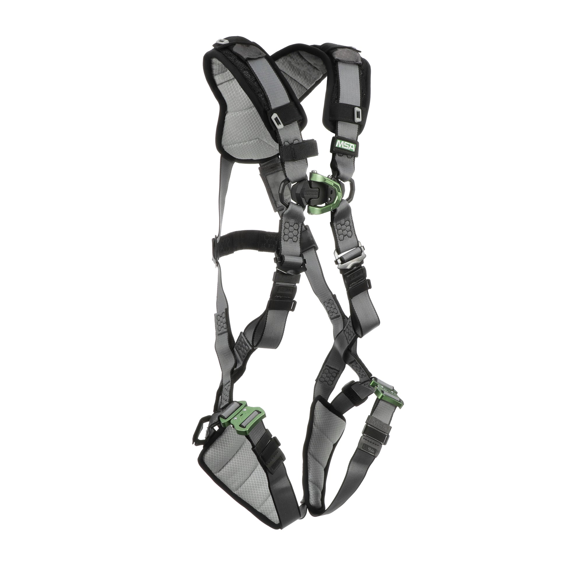 MSA V-FIT Harness w/Back D-Ring - Quick-Connect Leg Straps - Shoulder & Leg Padding - Extra Small - 10194944