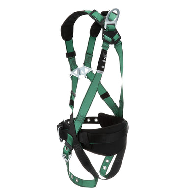 MSA V-FORM Construction Harness w/Back & Side D-Rings - Tongue Buckle Leg Straps - Shoulder Padding - Extra Small - 10197363