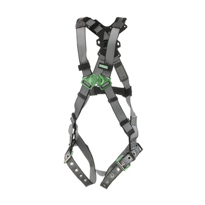 MSA V-FIT Harness w/Back D-Ring - Tongue Buckle Leg Straps - Standard - 10195092