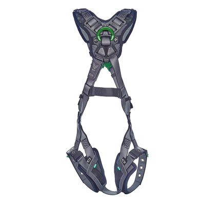 MSA V-FIT Harness w/Back & Shoulder D-Rings - Tongue Buckle Leg Straps - Shoulder & Leg Padding - Super Extra Large - 10195030