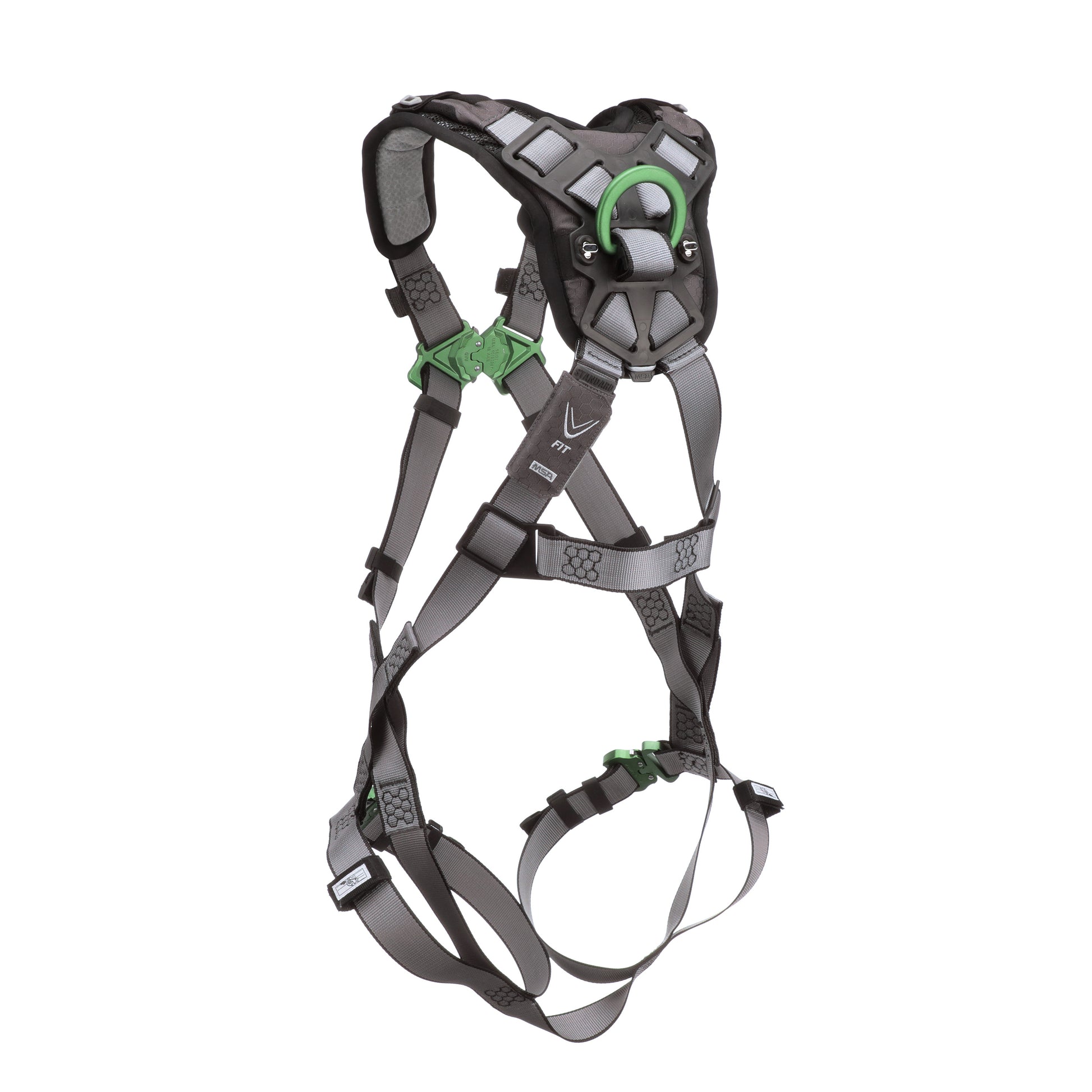 MSA V-FIT Harness w/Back D-Ring - Quick-Connect Leg Straps - Shoulder Padding - Extra Large - 10194671