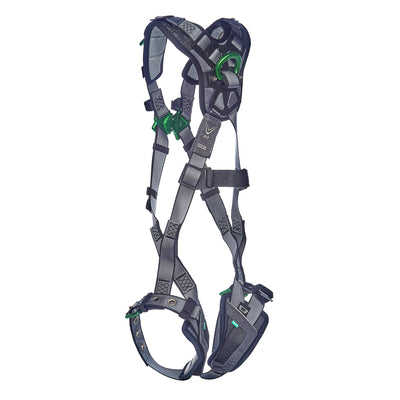 MSA V-FIT Harness w/Back & Shoulder D-Rings - Tongue Buckle Leg Straps - Shoulder & Leg Padding - Super Extra Large - 10195030