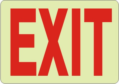 GLOW EXIT SIGN