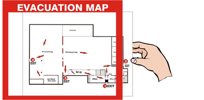 GLOW MAP HOLDER FOR 8.5”X11” MAP W/ 2 ADHESIVE