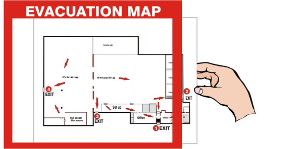 GLOW MAP HOLDER FOR 8.5”X11” MAP W/ 2 ADHESIVE