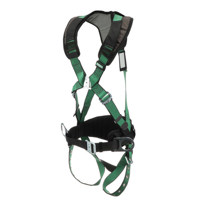 MSA V-FORM+ Construction Harness w/Back & Side D-Rings - Tongue Buckle Leg Straps - Shoulder Padding - Extra Large - 10206162