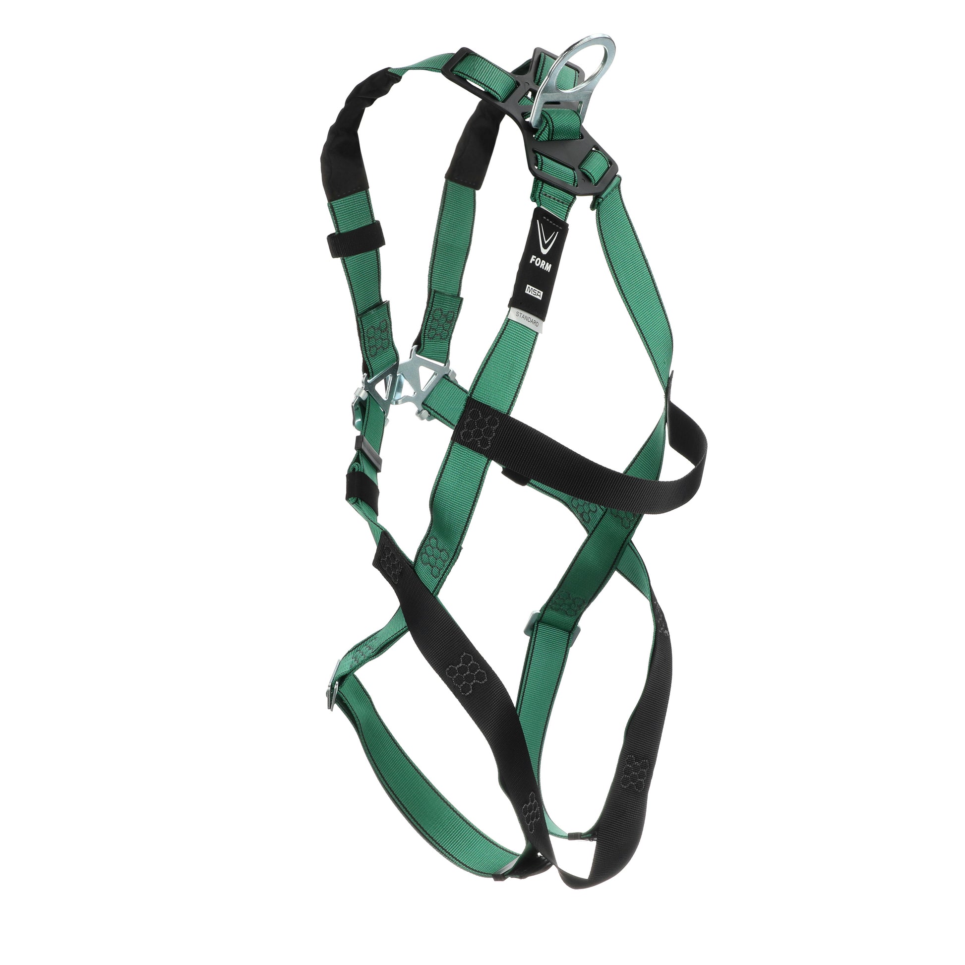 MSA V-FORM Harness w/Back D-Ring - Qwik-Fit Leg Straps - Super Extra Large - 10197198